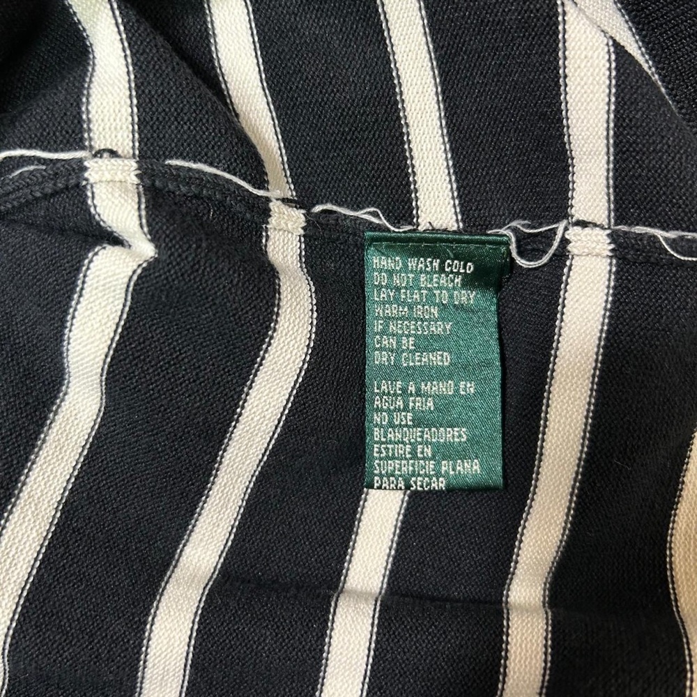 Ralph Lauren Navy and White Striped Cardigan SILK - Picture 8 of 8